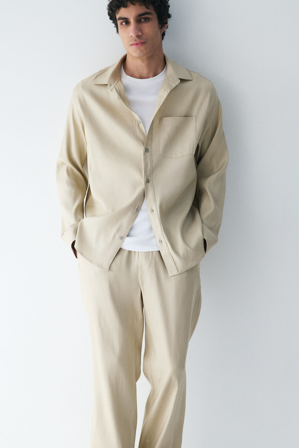 Pantal?n en mezcla de lino Easy Care Loose Fit - H&m фото 10