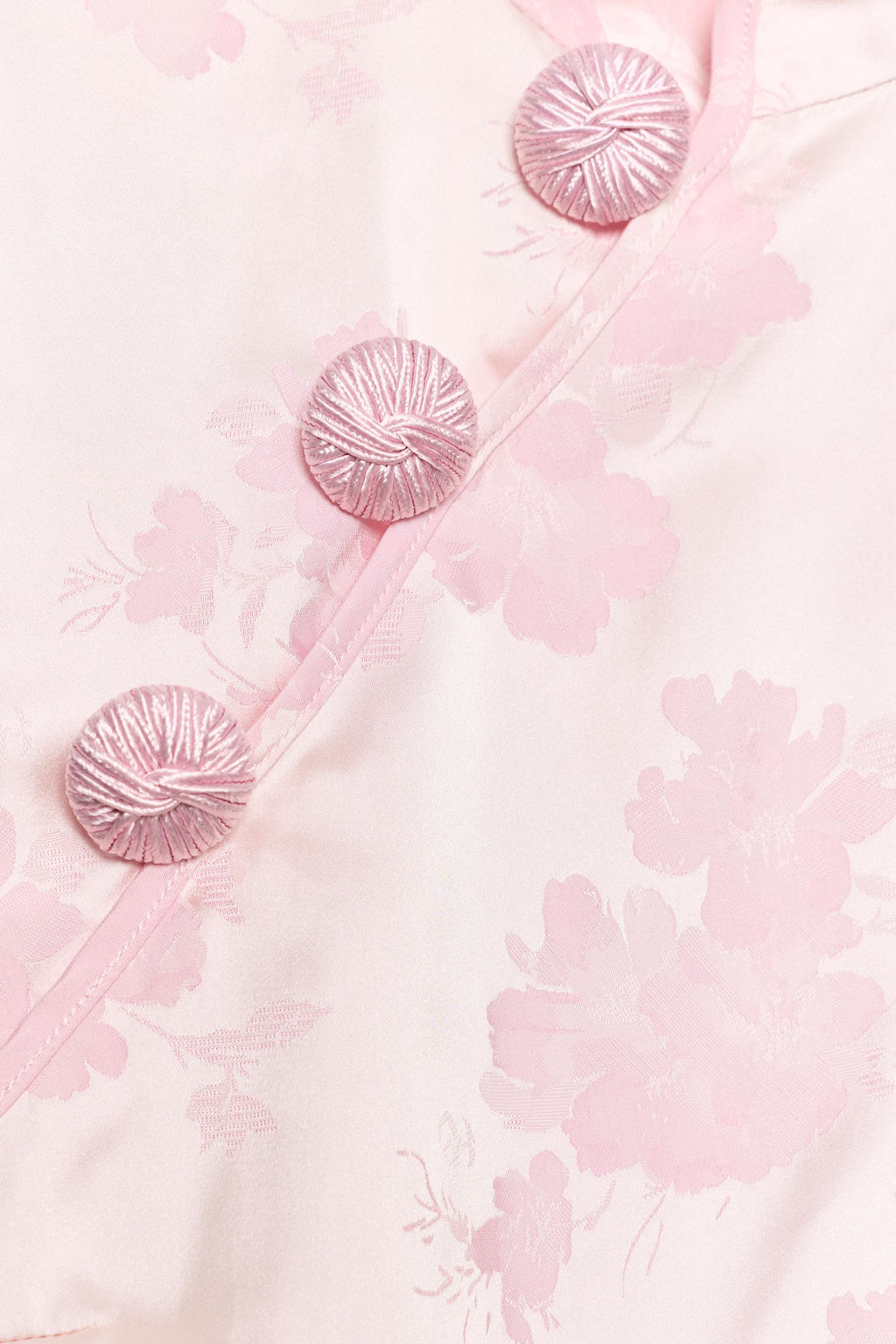 TOP SATINADO JACQUARD BOTONES / Rosa