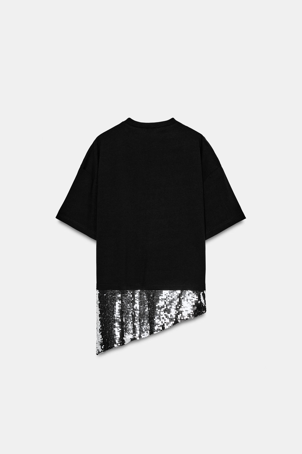 CAMISETA ASIM?TRICA LENTEJUELAS / Negro - Zara фото 7
