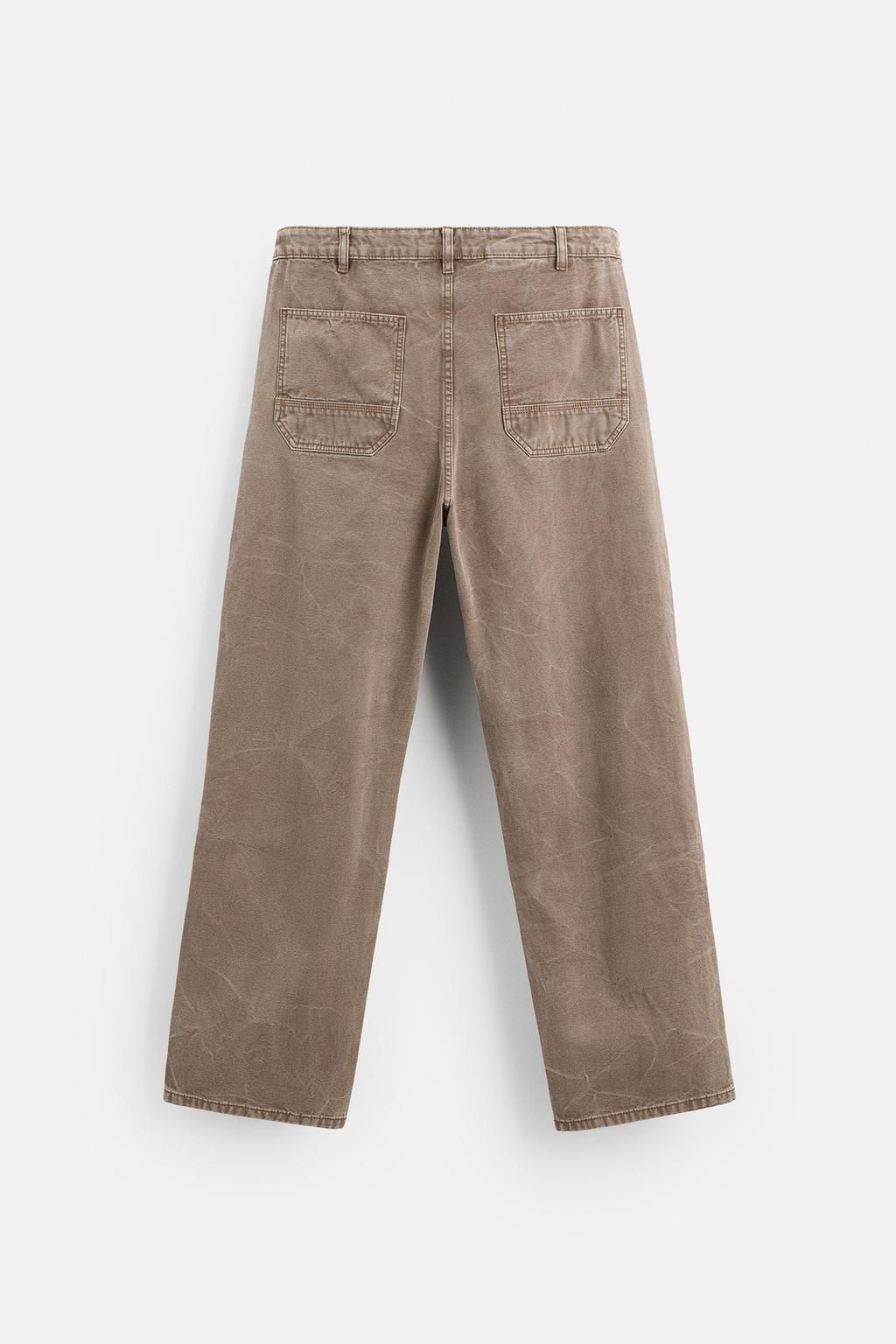 WASHED CARPENTER TROUSERS - Zara фото 25