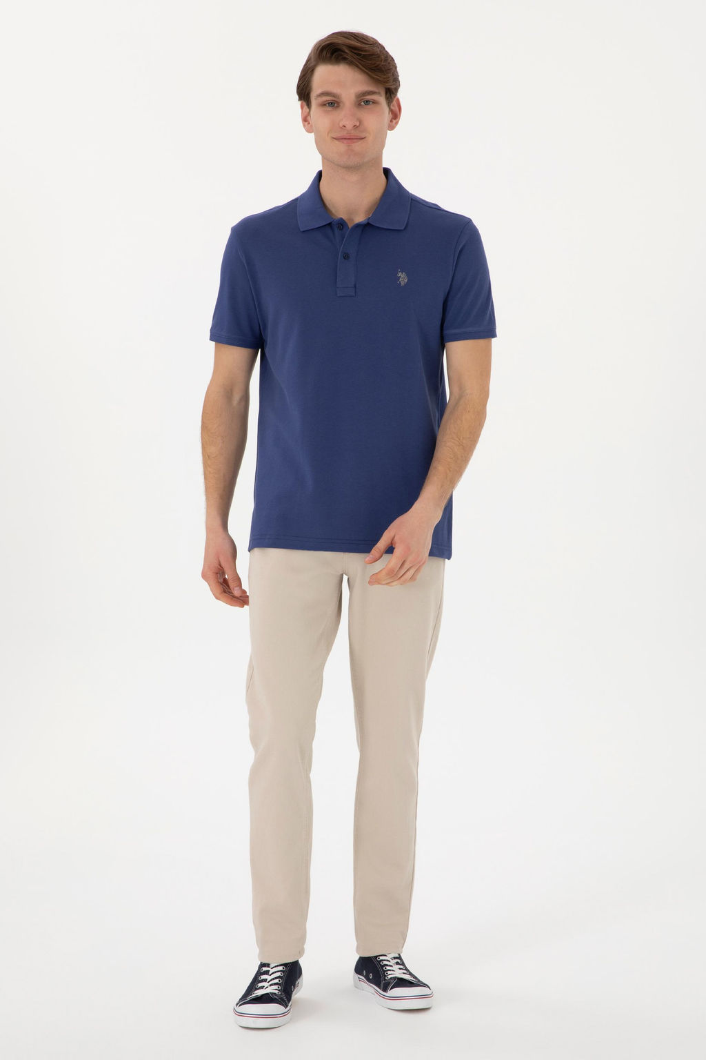 Erkek Slim Fit Polo Yaka A__k Basic Ti__rt - U.s. polo assn фото 4