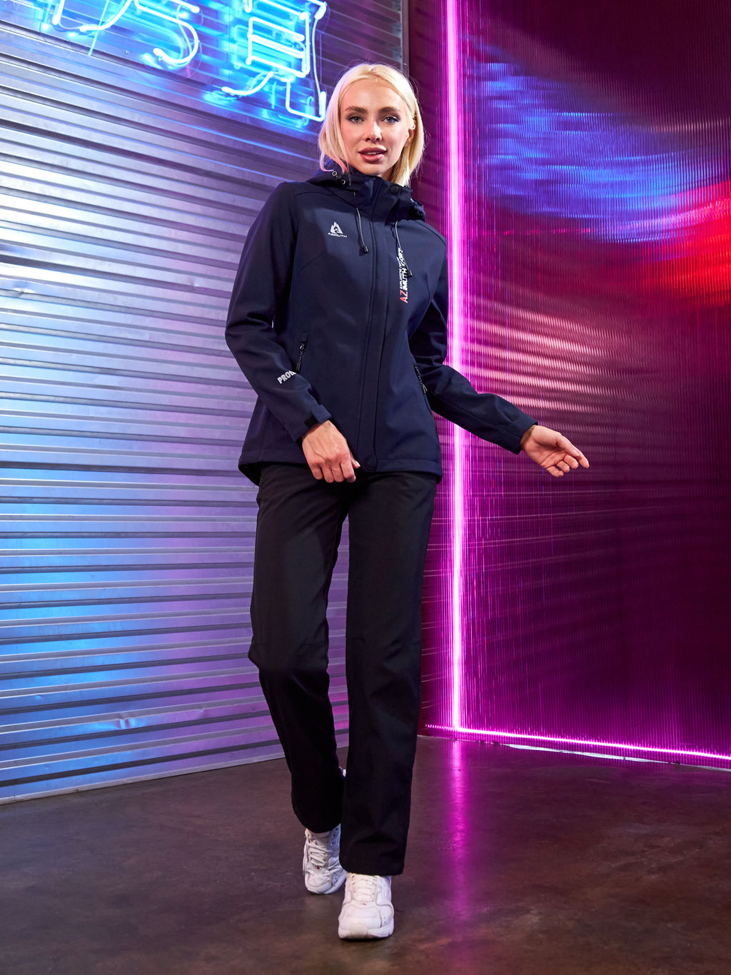 Женская мембранная куртка виндстоппер на флисе Azimuth Сияние 124/23983_709 Темно-Синий  фото 12