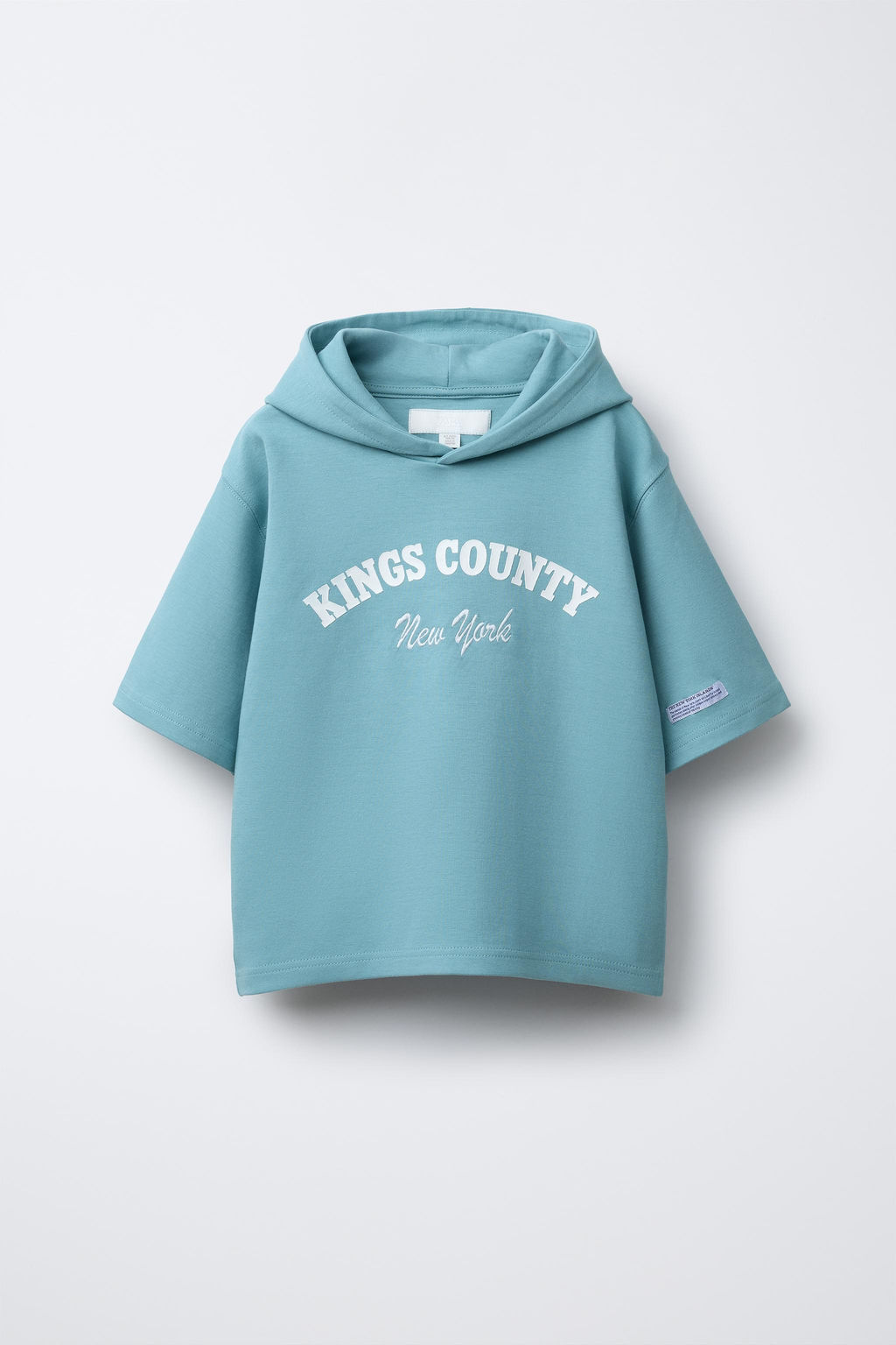 SLOGAN SHORT SLEEVE HOODIE