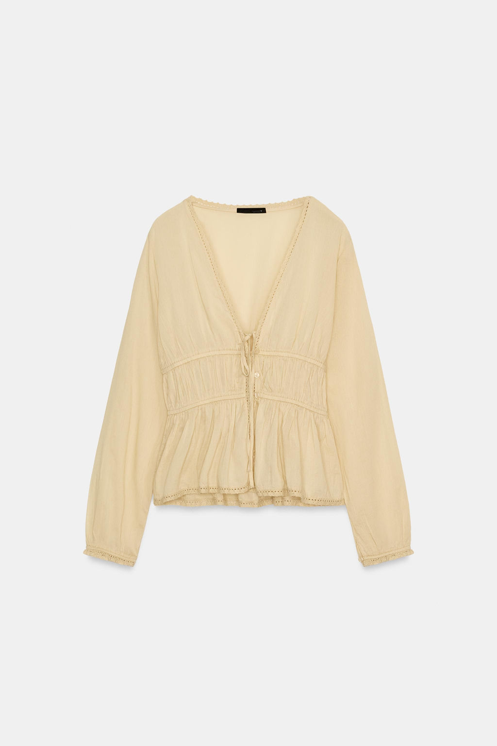 EMBROIDERED GAUZE SHIRT - Zara фото 4