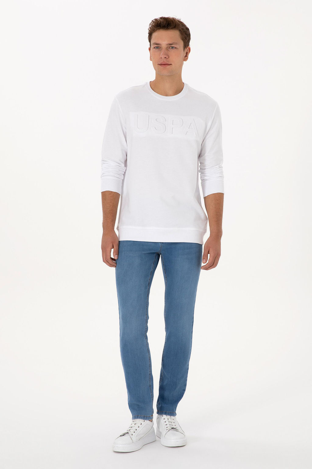 Erkek Beyaz Basic Sweatshirt - U.s. polo assn фото 4