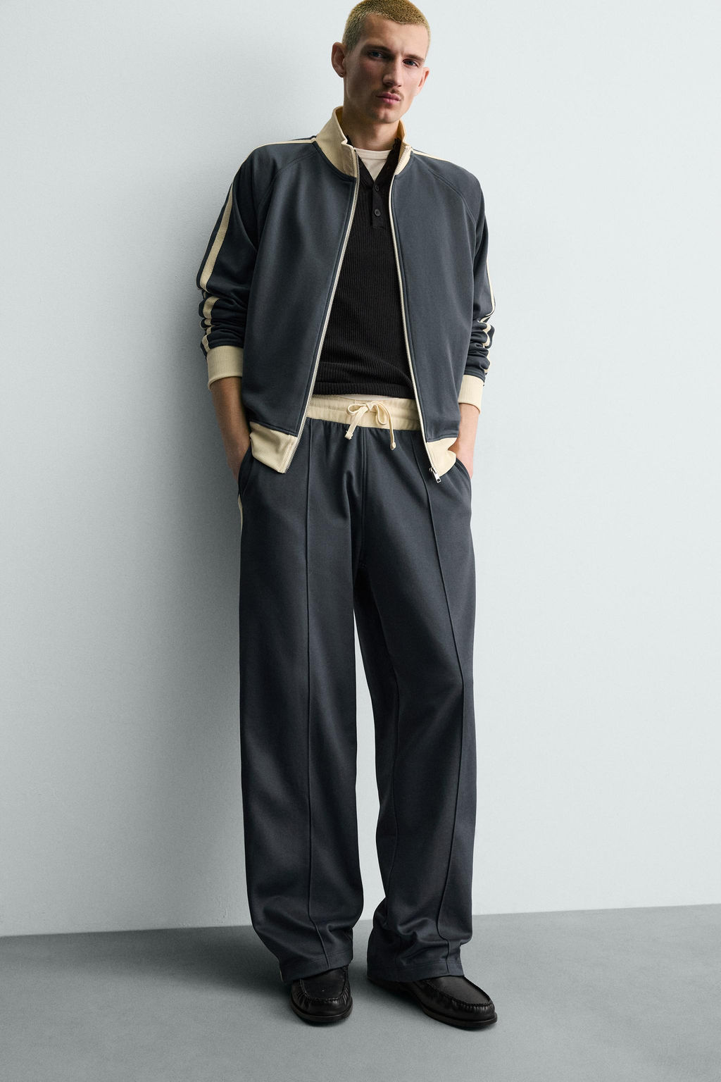 WIDE-LEG JOGGER TROUSERS WITH SIDE TAPING - Zara фото 15