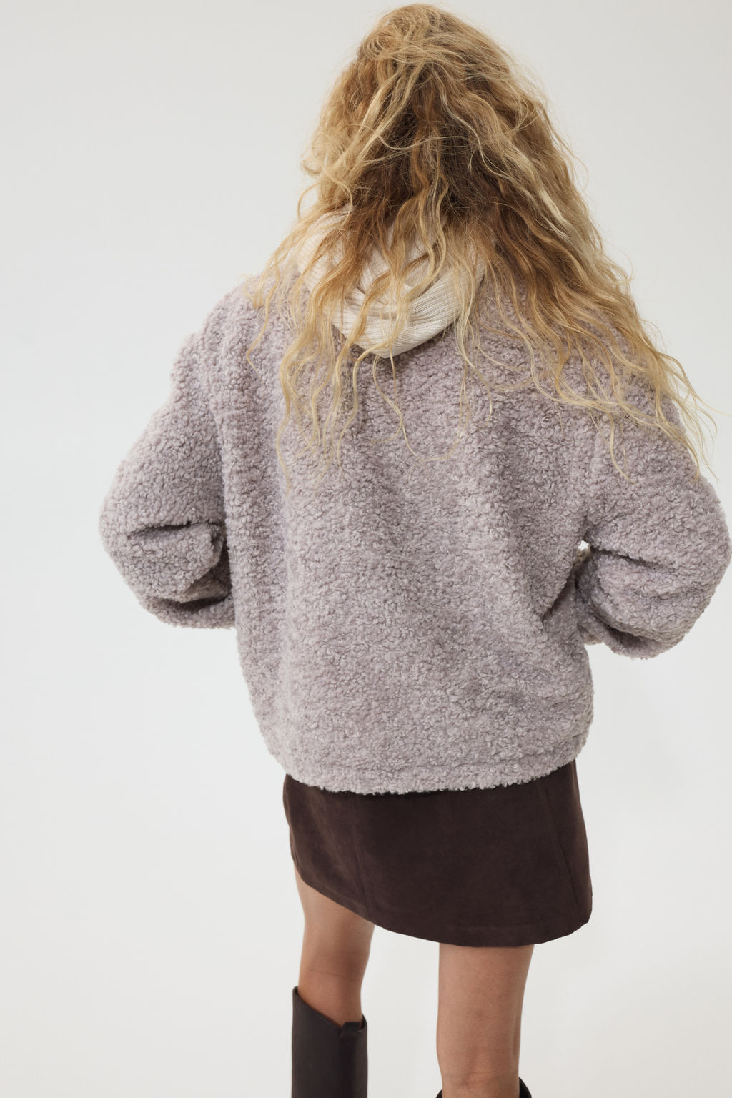 Chaqueta oversize en borreguito - H&m фото 6