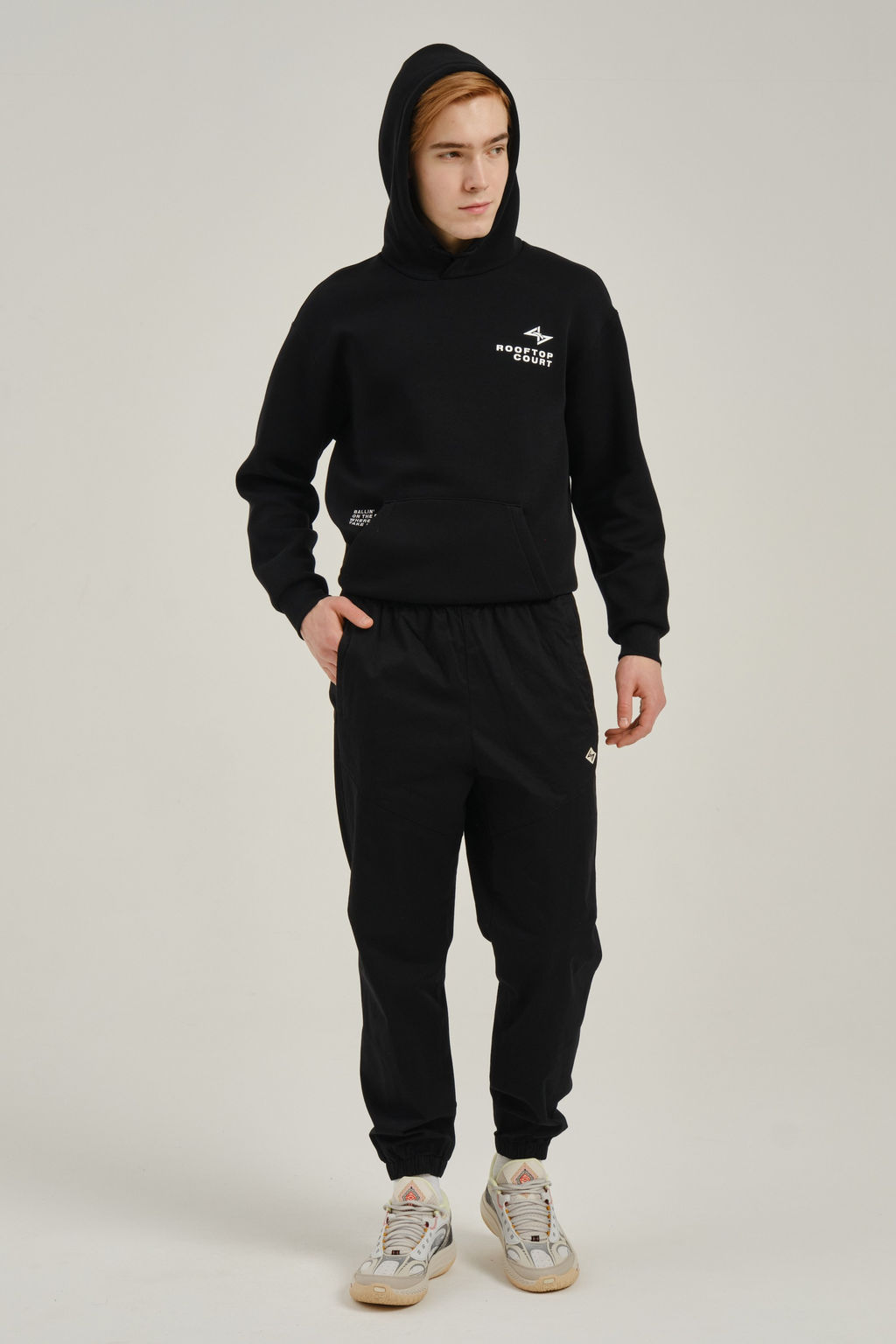 Брюки текстильные Черный ROOFTOP COURT Woven Casual Pants - Anta фото 6