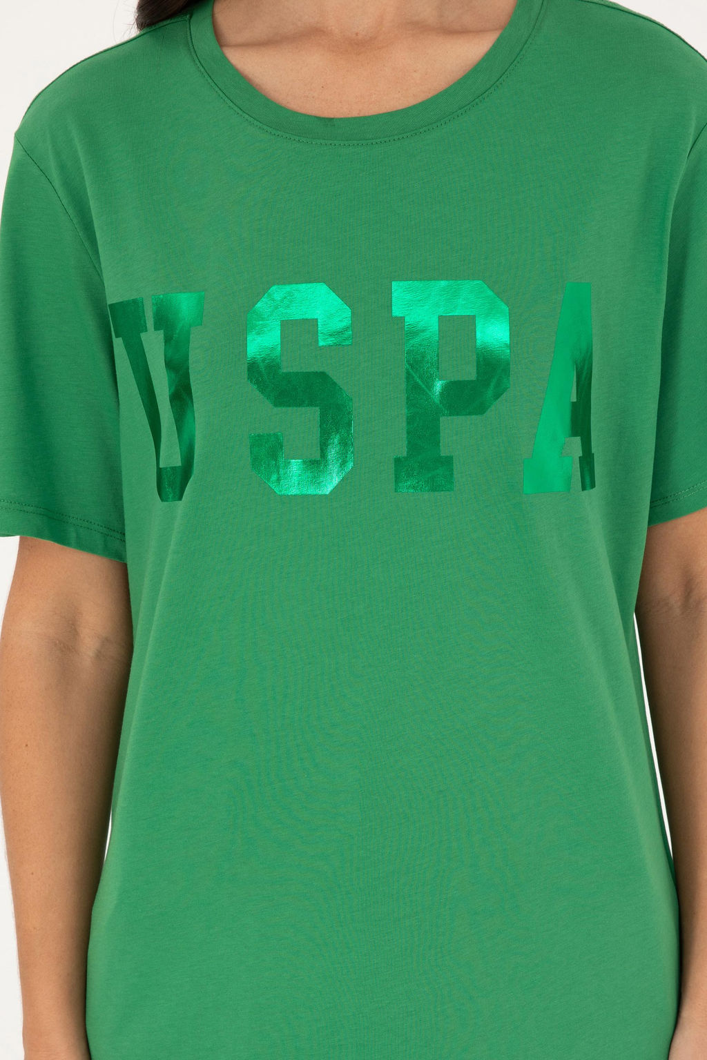 Женская зеленая базовая футболка - U.s. polo assn фото 6