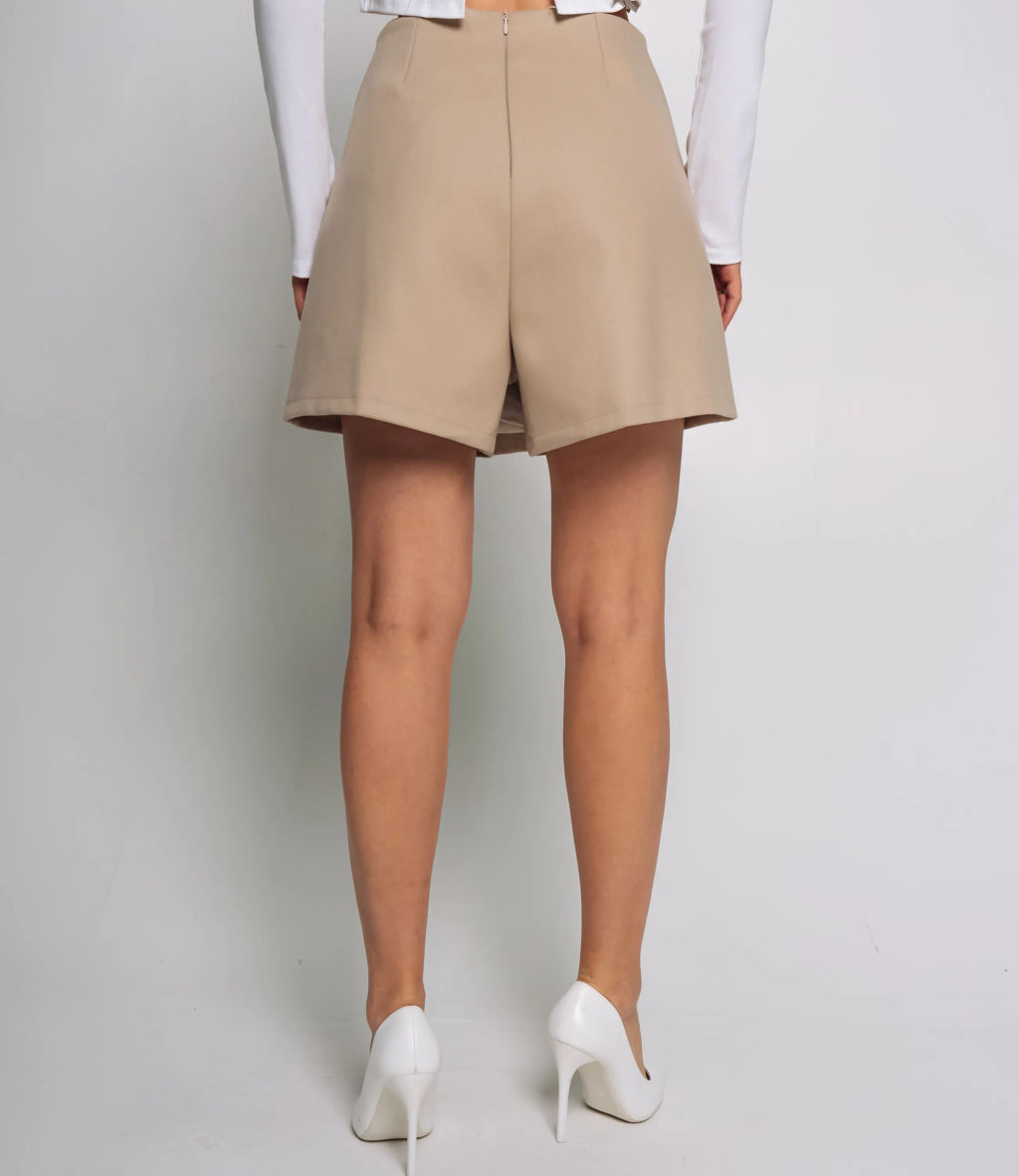 Юбка-шорты #КТ8662, бежевый