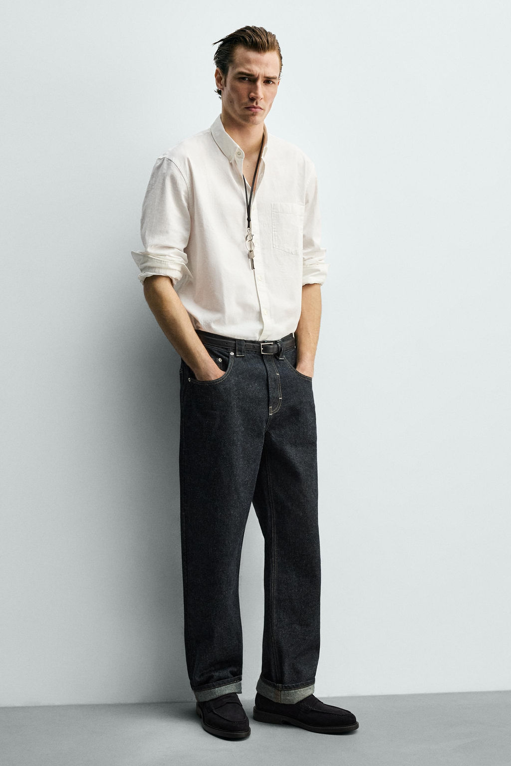 LEATHER PENNY LOAFERS - Zara фото 2