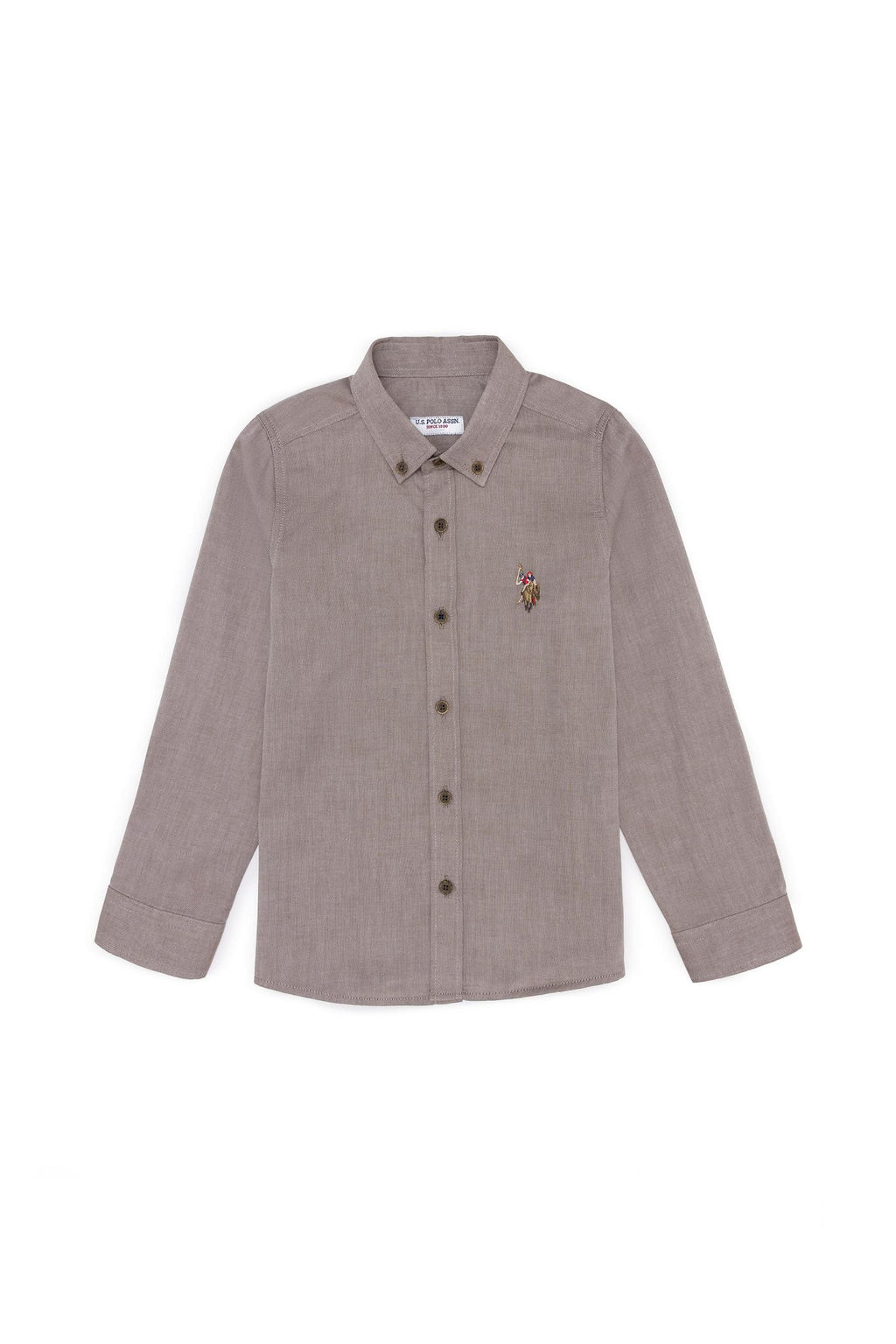 U. S. Polo Assn Базовая рубашка кокосового цвета с длинными рукавами для мальчика - U.s. polo assn фото 4