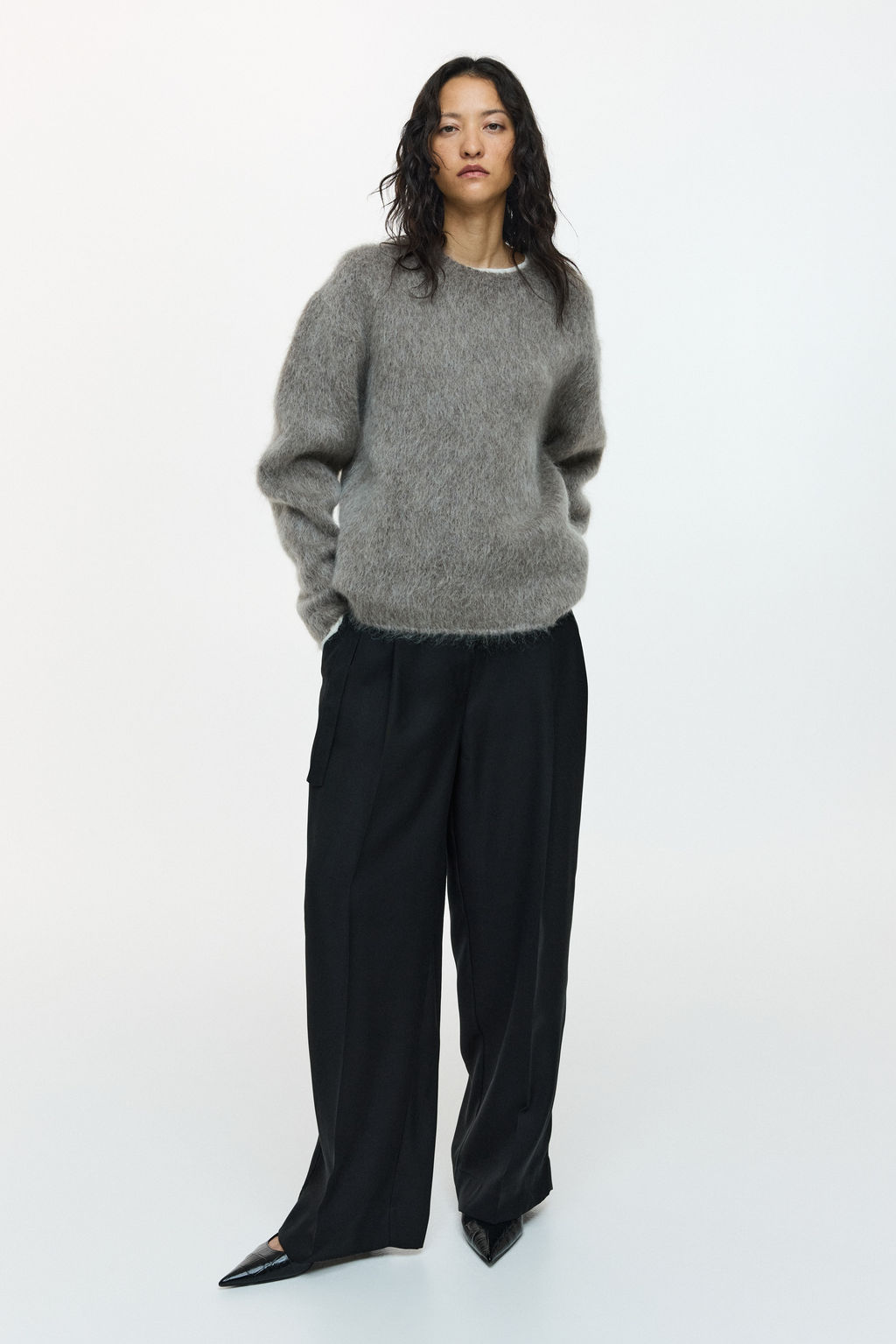 Pantal?n amplio con cintur?n - H&m фото 5