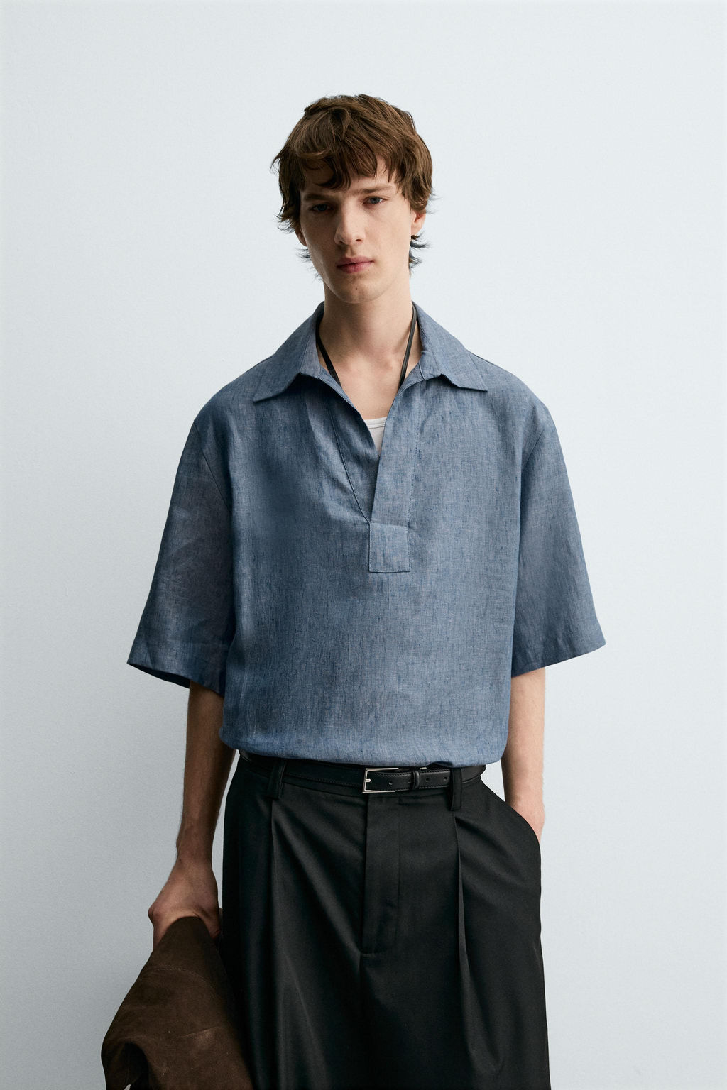 100% LINEN POLO SHIRT - Zara фото 2