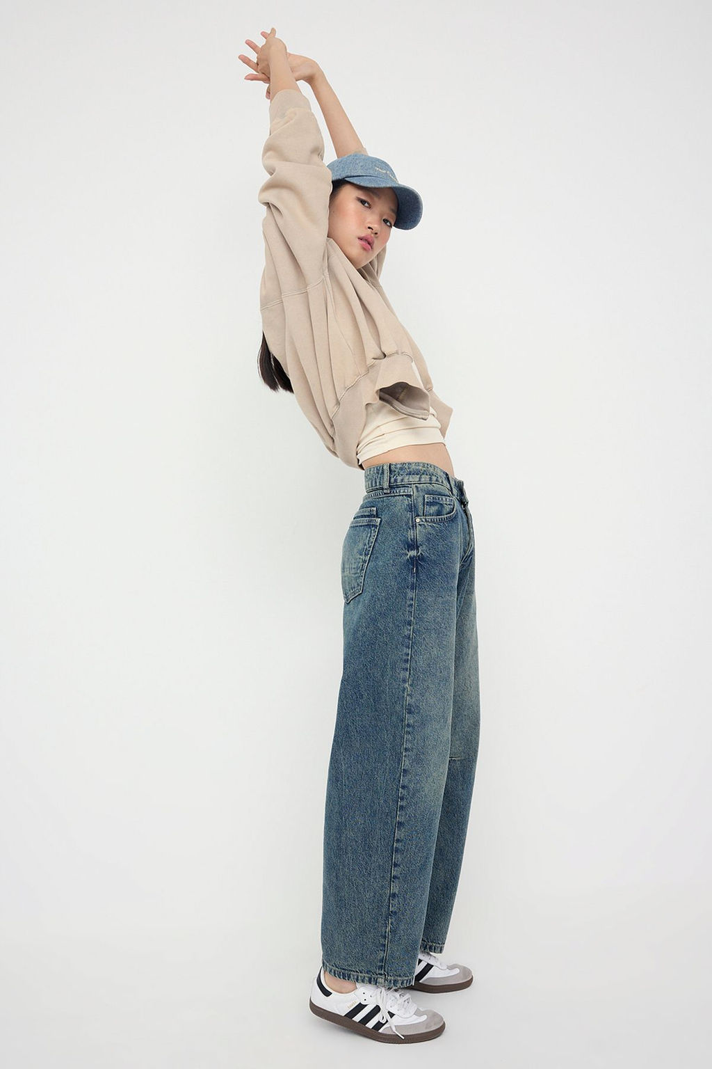 Teen Mavi Yuksek Bel Dikis Detayl? Baggy Jeans TWOAW26JE00102 - Trendyolmilla фото 2