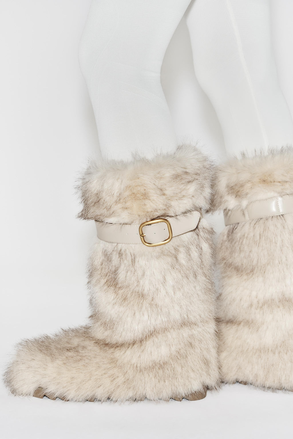 FAUX FUR BOOTS WITH STRAP SKI COLLECTION - Zara фото 15