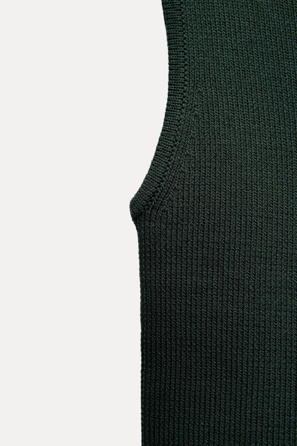 ASYMMETRIC KNIT TOP WITH CUT-OUT DETAIL AND BEADS - Zara фото 7