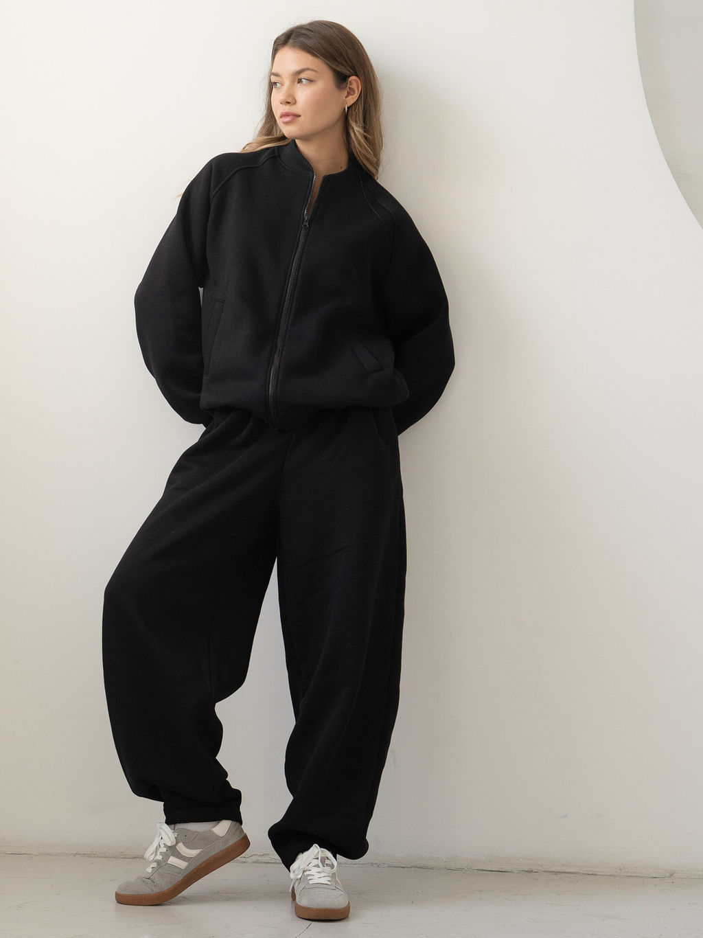 Брюки свободного кроя утепленные с защипами - My фото 15