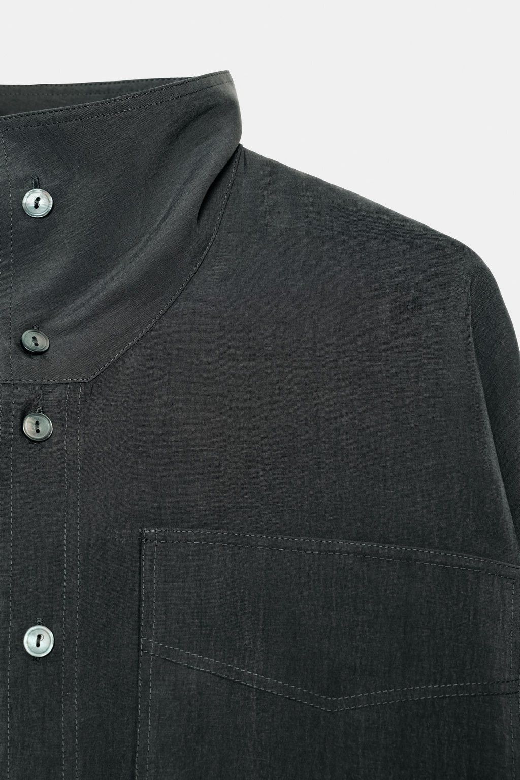 CAMISA FLUIDA OVERSIZE ZW COLLECTION / Gris antracita