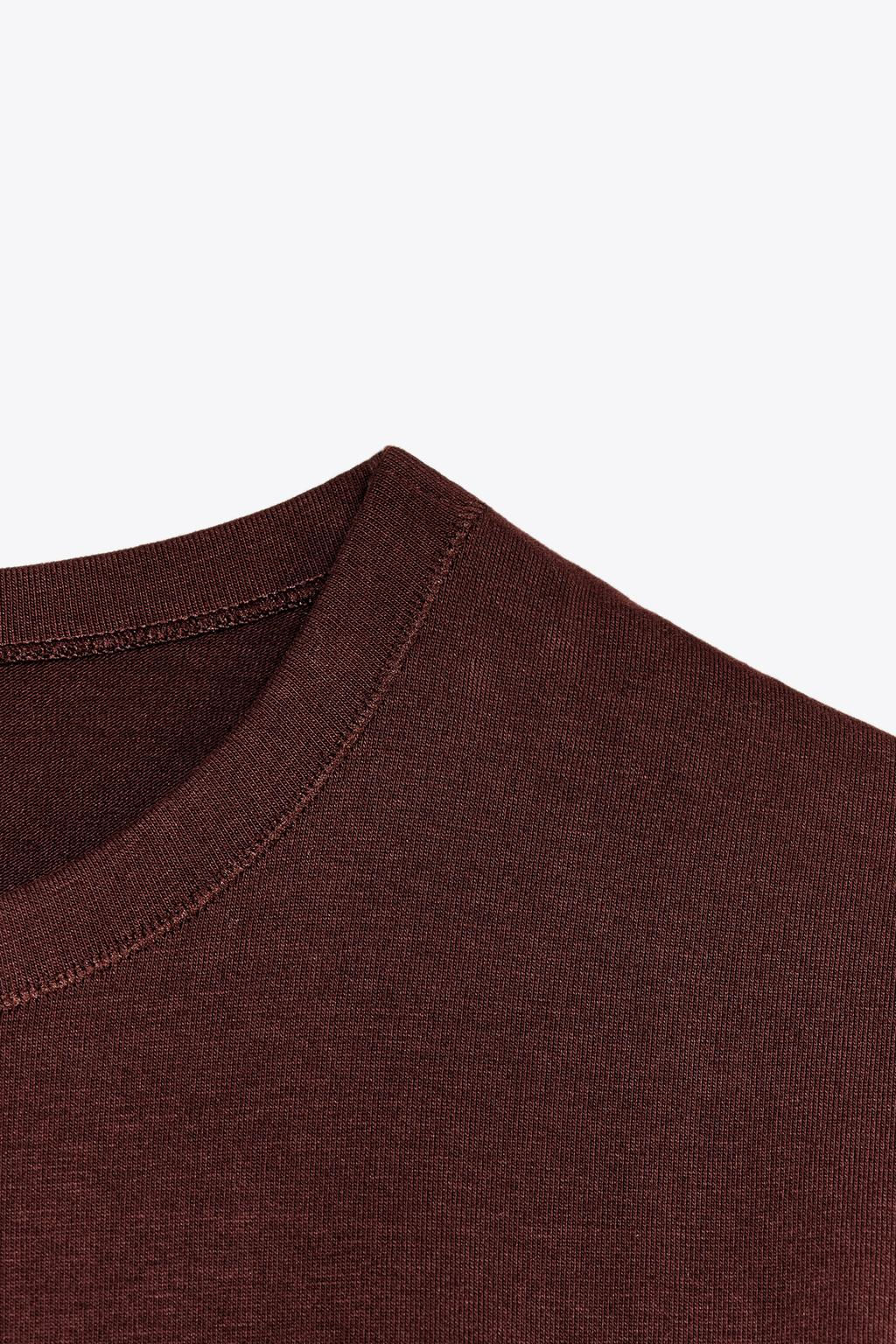 SLIM FIT SHORT SLEEVE T-SHIRT - Zara фото 18