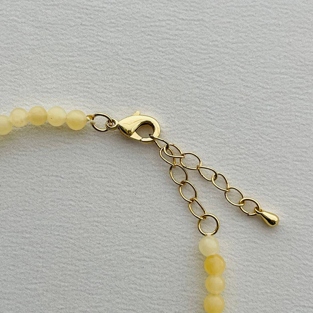 Колье из Кальцита и Граната "Спессартин" с подвеской 42 см +