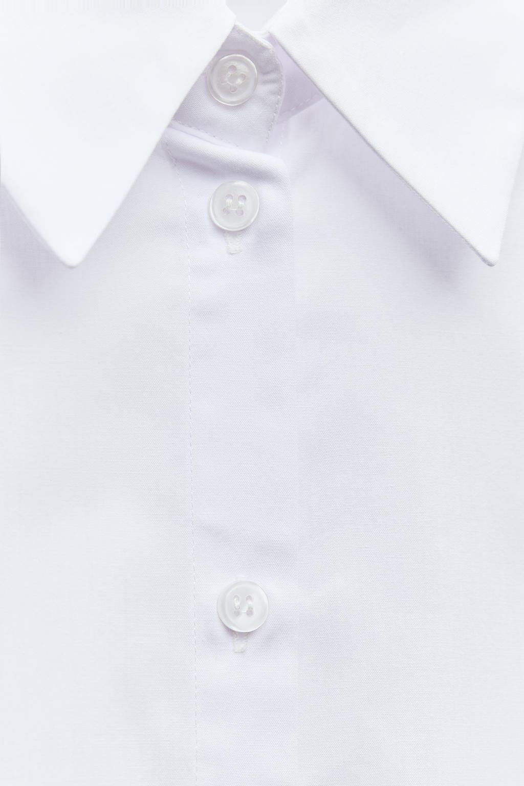 POPLIN SHIRT WITH SIDE STRIPE - Zara фото 6