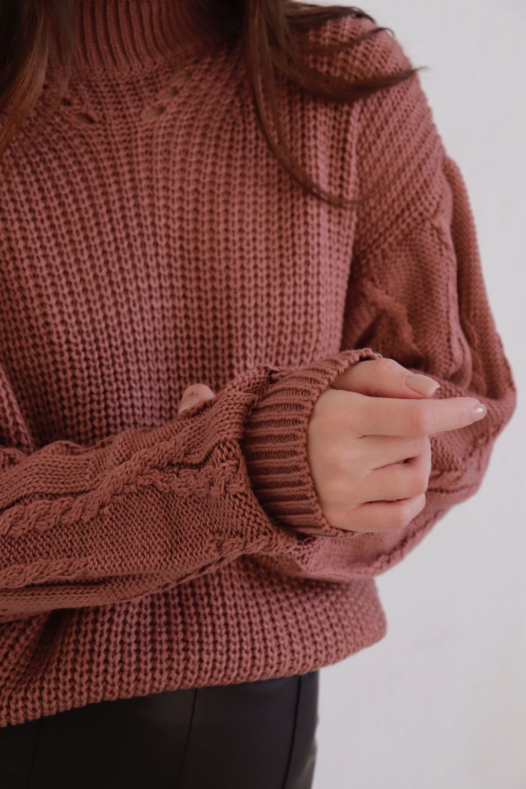 10370 Свитер в цвете розовое какао - Martichelli фото 32