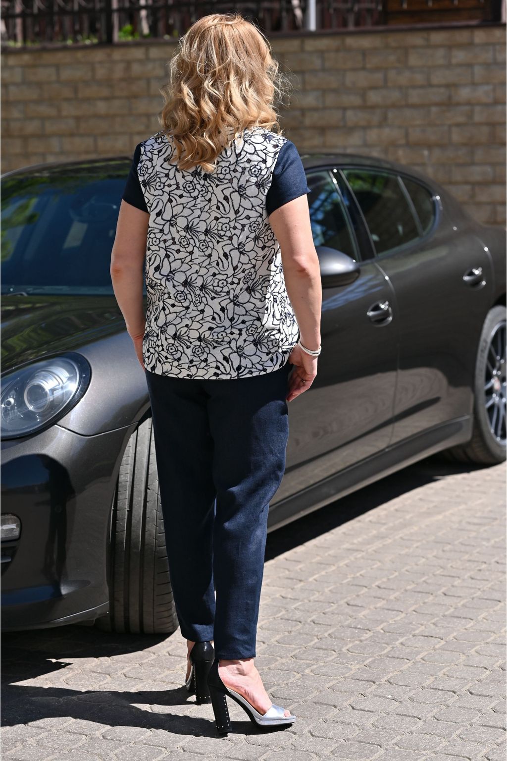 Льняная блуза прямого силуэта - Новый лен фото 3