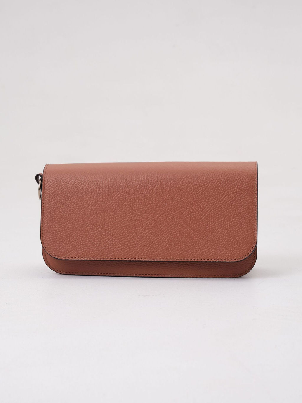 Сумка кожаная багет Deboro 30138 коричневый камень