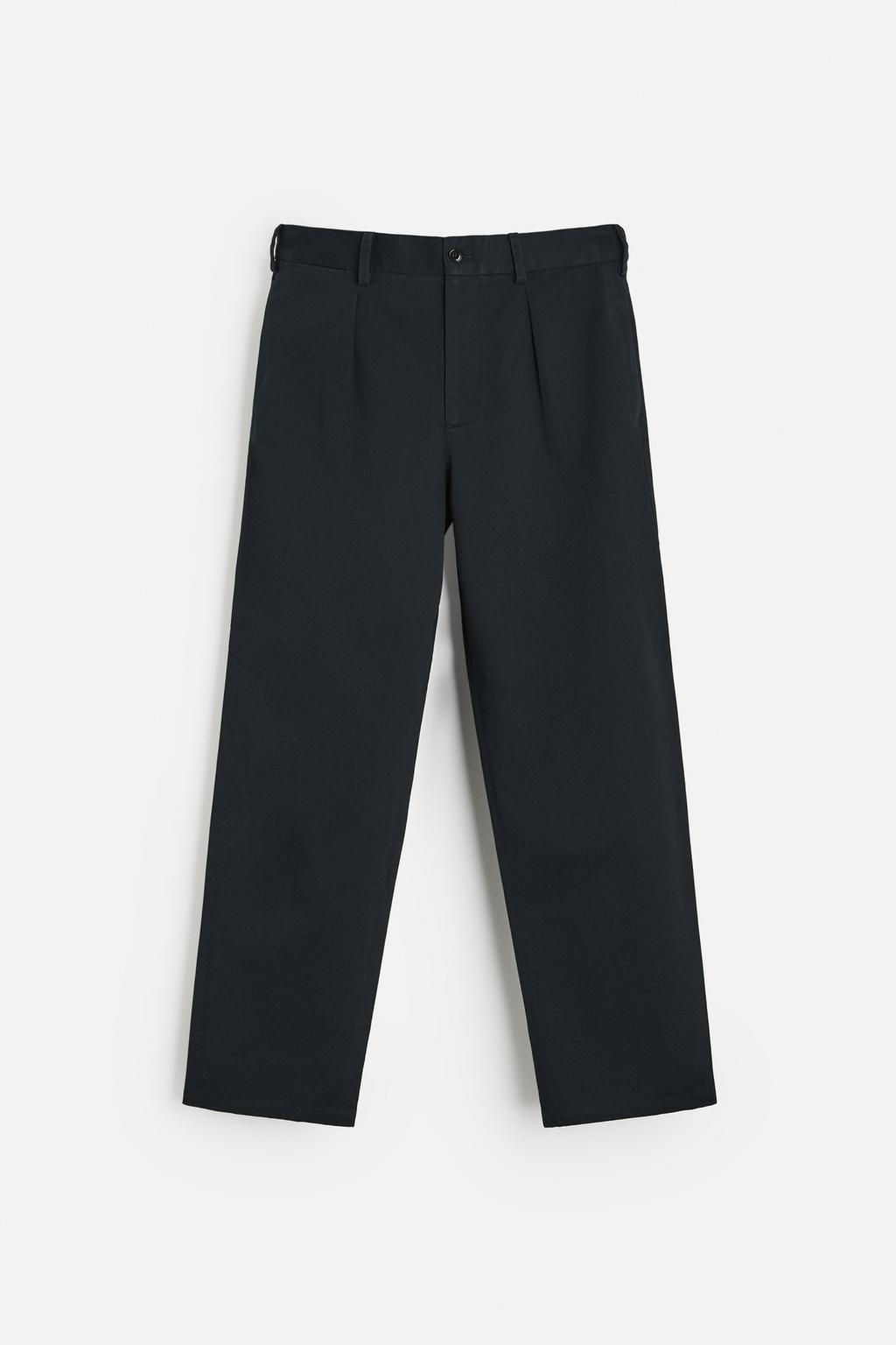 PLEATED CHINO TROUSERS - Zara фото 6
