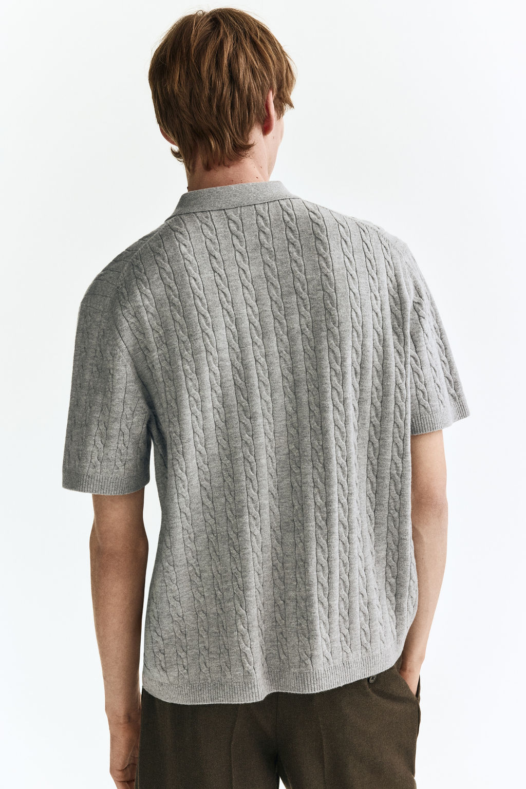 Regular Fit Cable-knit shirt - H&m фото 4