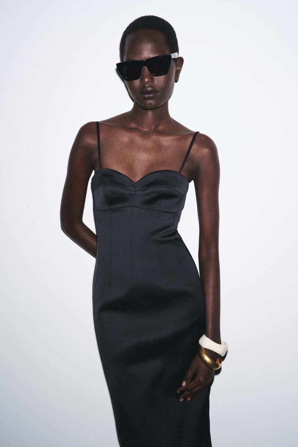 ZW COLLECTION MULTI-POSITION SATIN DRESS - Zara фото 2