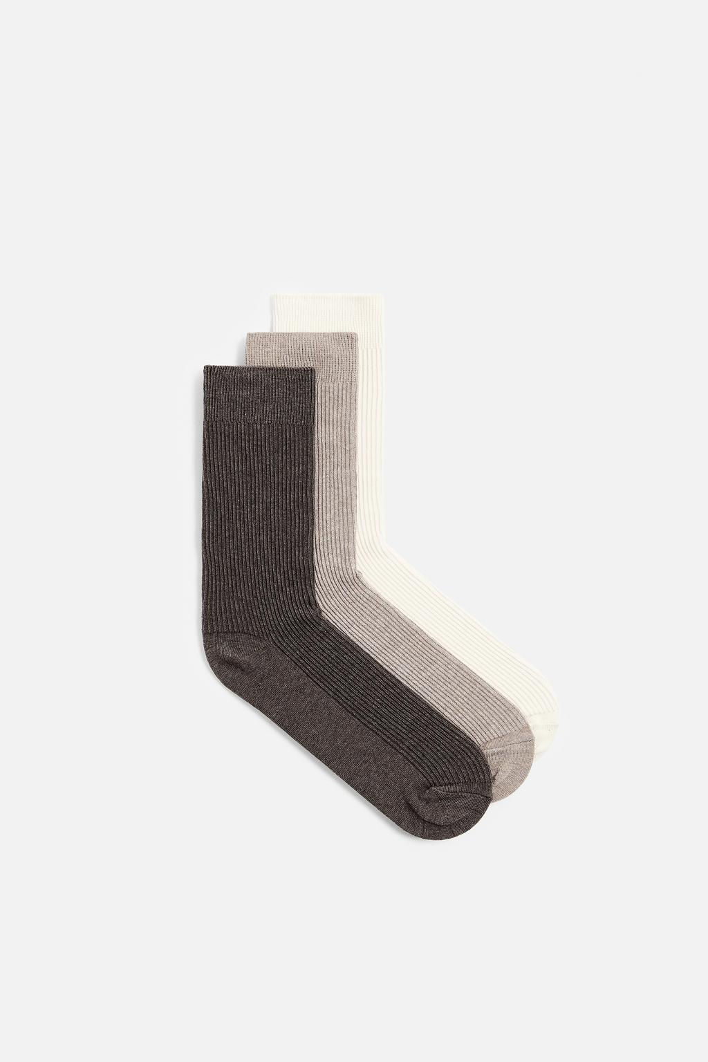 3-PACK OF CONTRAST SOCKS - Zara фото 2