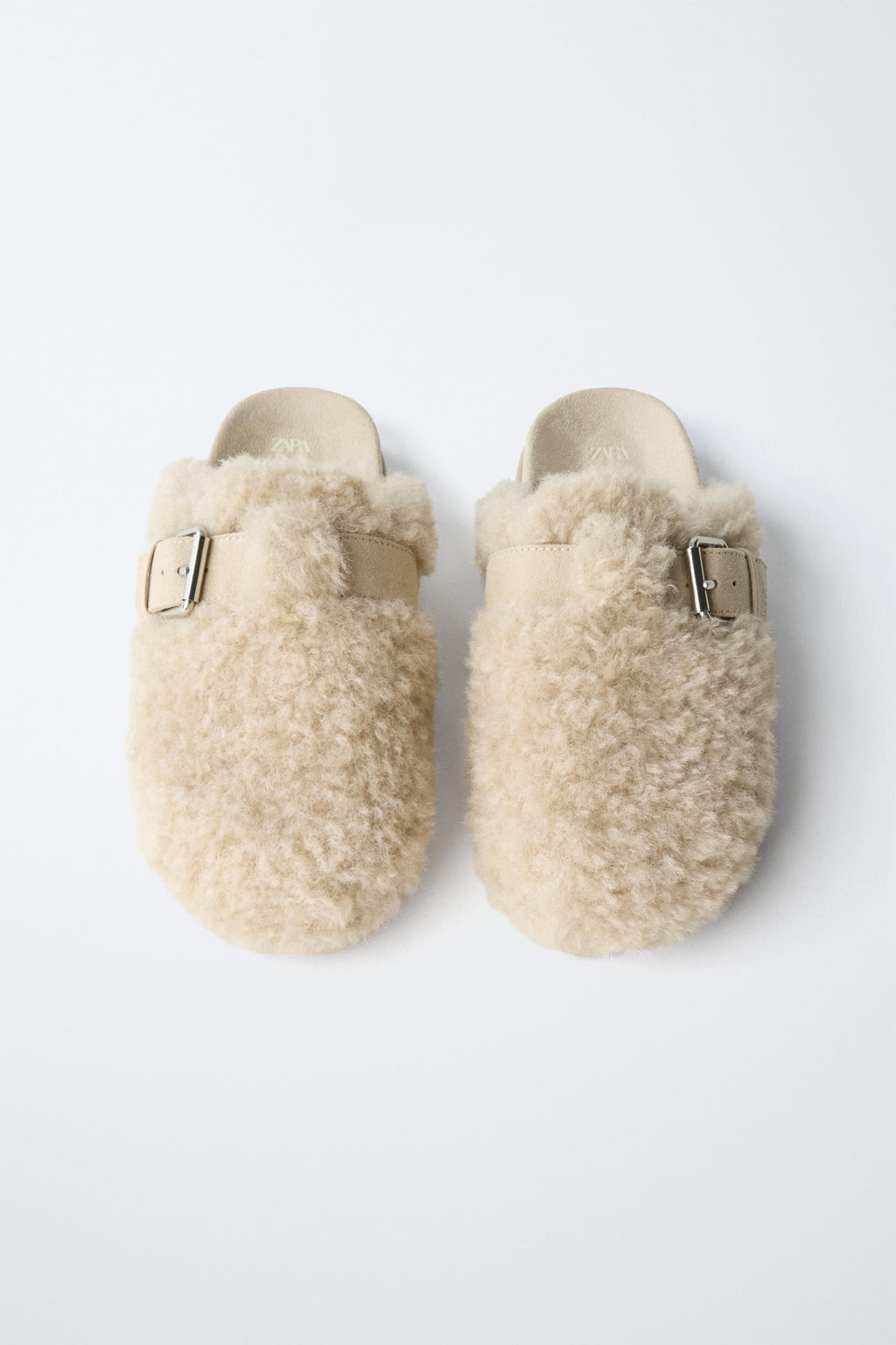 FAUX SHEARLING CLOGS - Zara фото 4