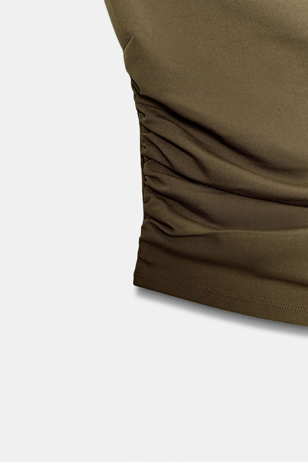 TOP BANDEAU DRAPEADO TEXTURA / Khaki - Zara фото 10