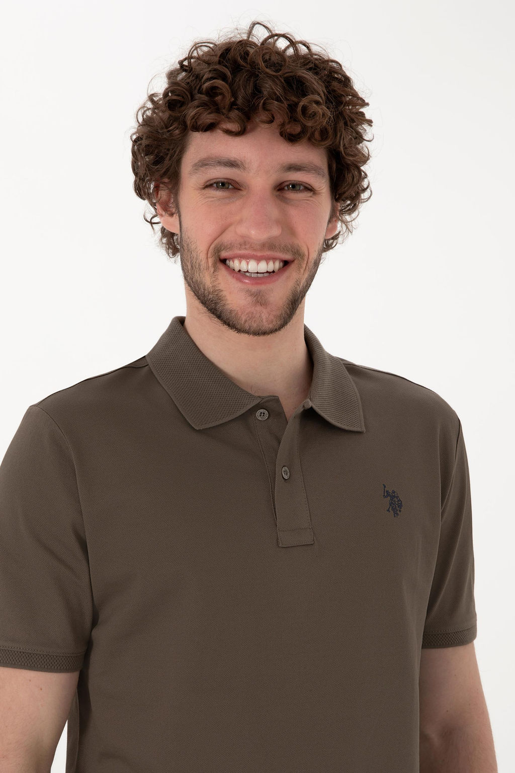 Erkek Regular Fit Polo Yaka Vizon Basic Ti__rt Sepette S_rpriz _ndirim - U.s. polo assn фото 2