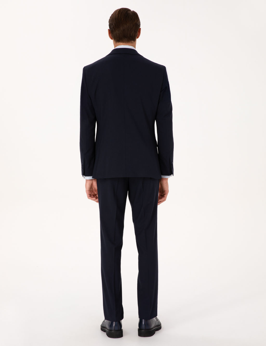 Lacivert Slim Fit Tak_m Elbise