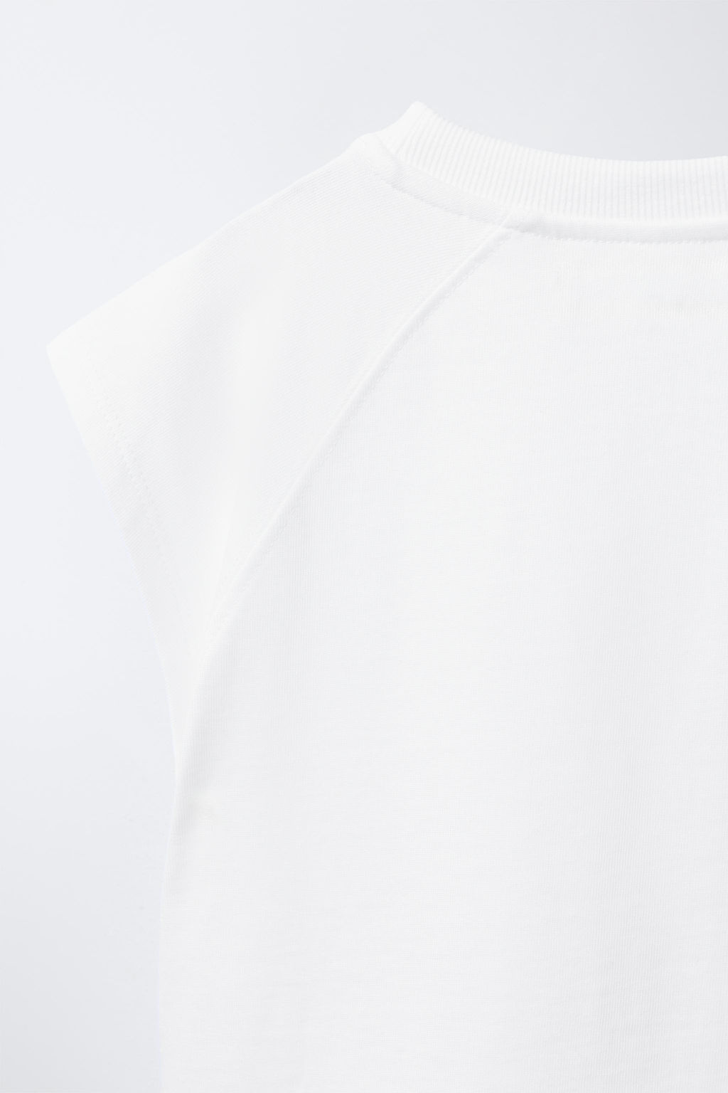 CAMISETA B?SICA MANGA RANGL?N / Blanco - Zara фото 6