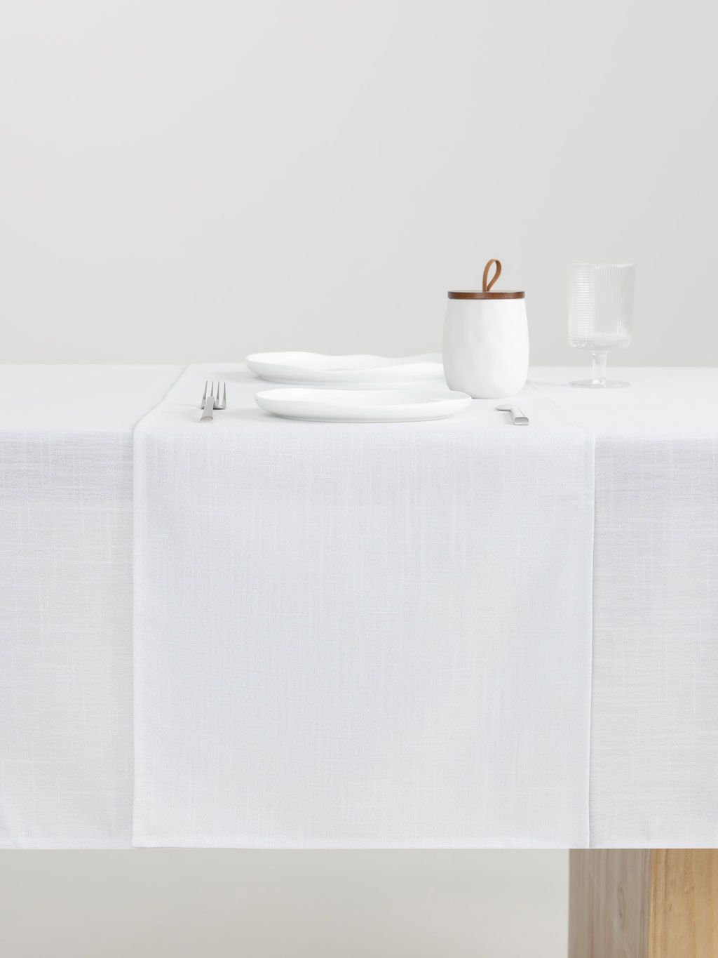 Дорожка настольная, 40х160 см, полиэстер, бело-серебристая, Floe