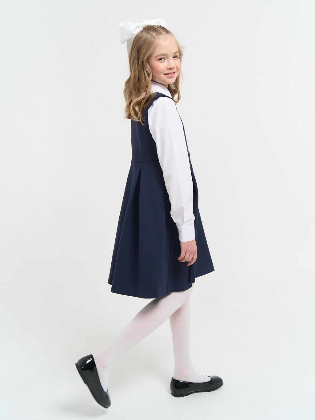 Сарафан приталенный Синий 7+ - Bungly фото 10