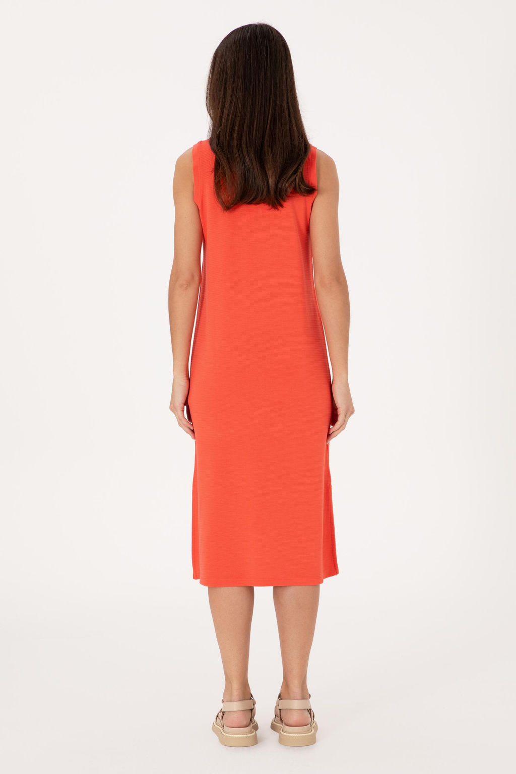 Kad_n K_rm_z_ Polo Yaka Midi Boy _rme Elbise Sepette S_rpriz _ndirim - U.s. polo assn фото 4