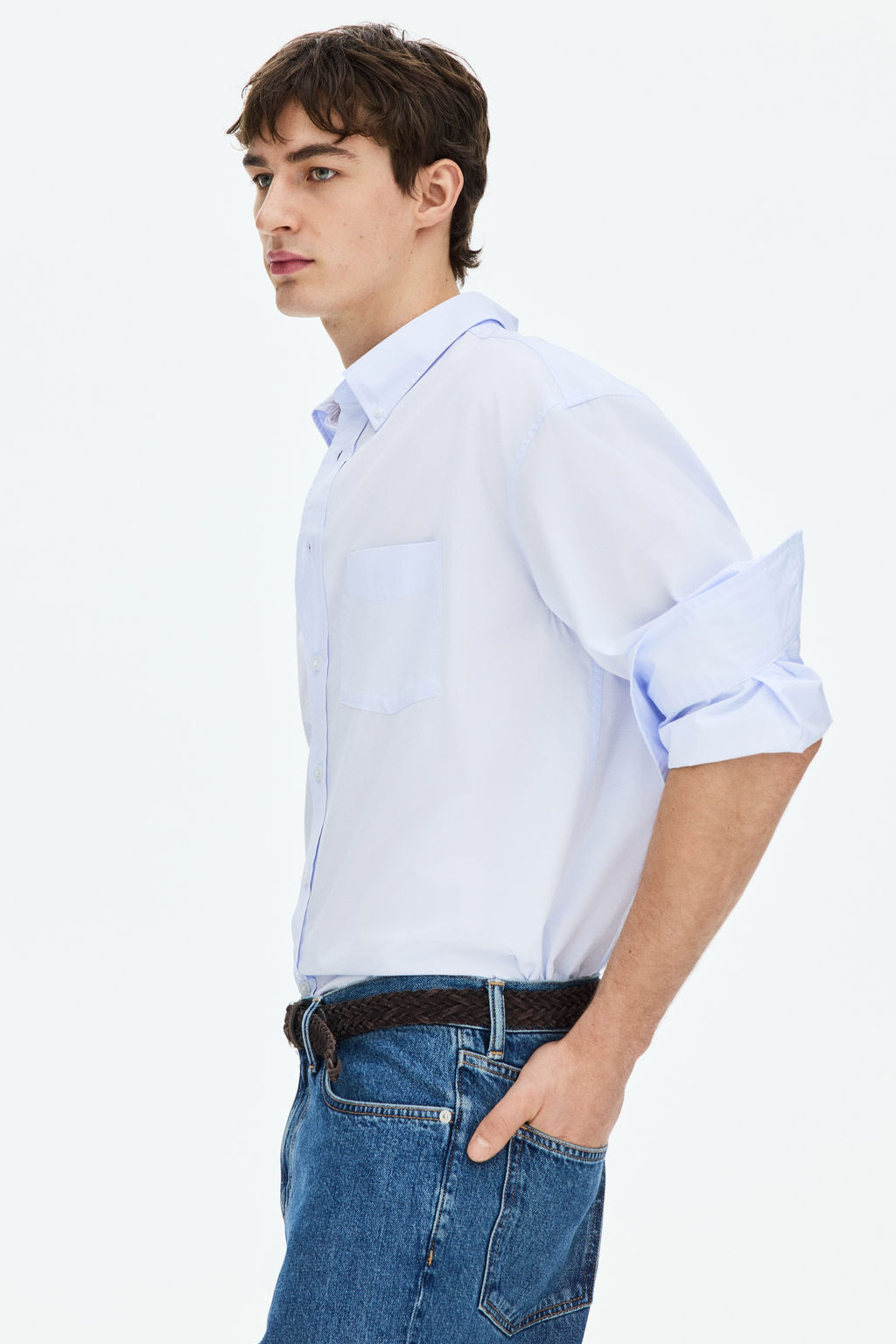 Camisa en popelina de algod?n Relaxed Fit - H&m фото 6