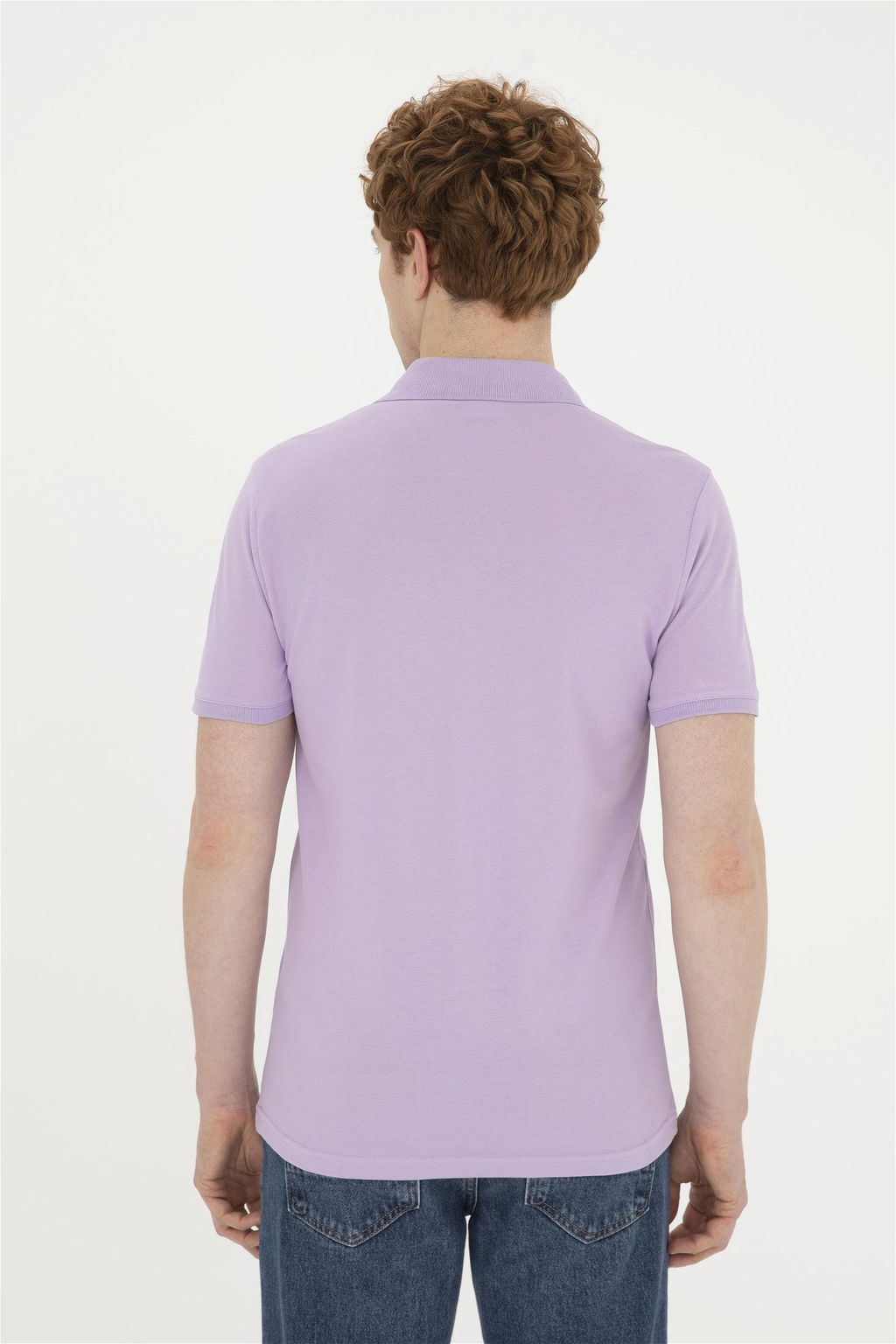 U. S. Polo Assn / Мужская сиреневая базовая футболка - U.s. polo assn фото 5