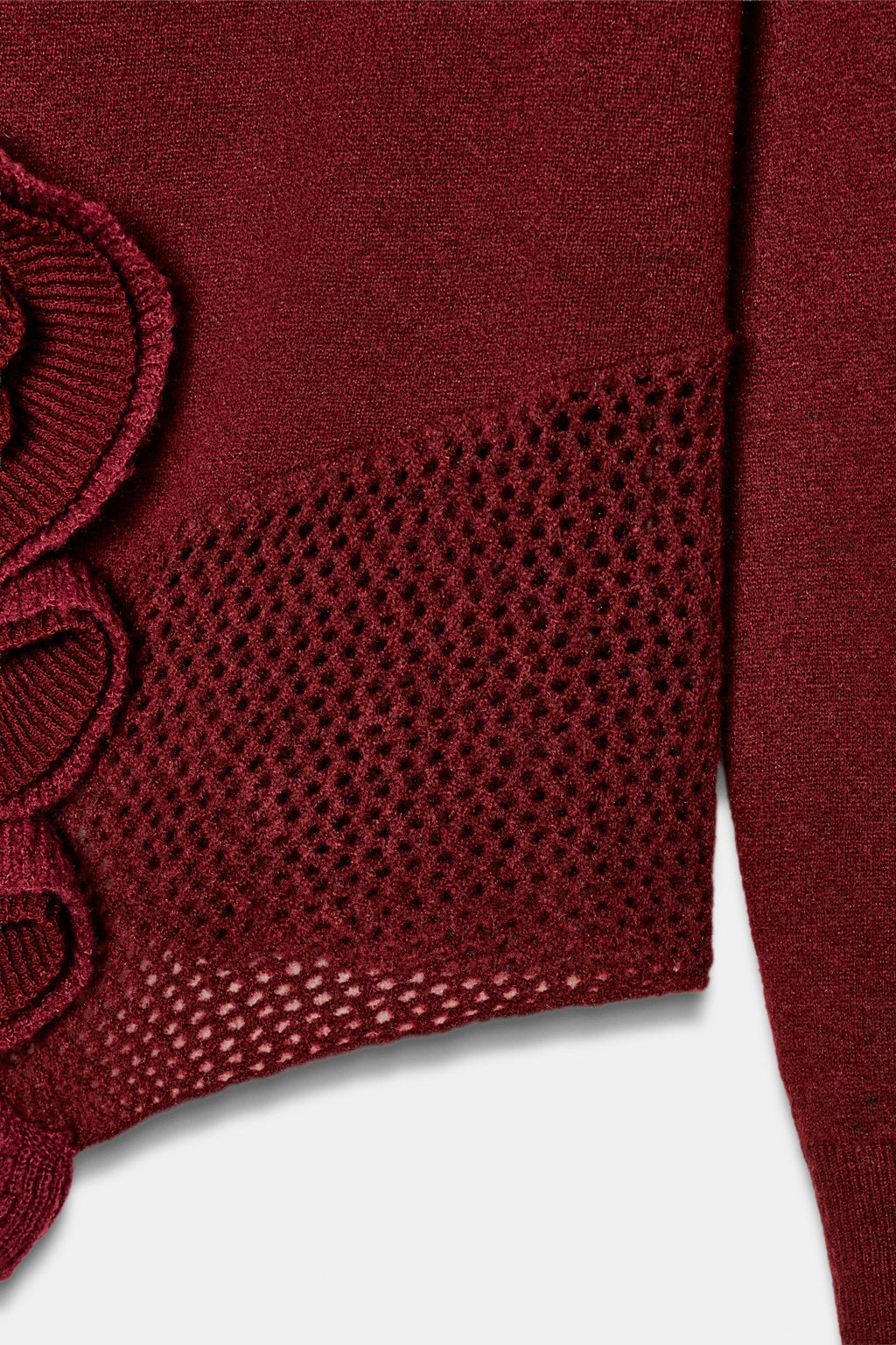 FLORAL TEXTURED KNIT JUMPER - Zara фото 9