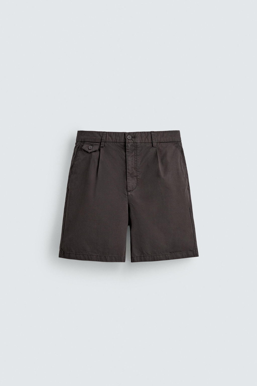 BERMUDA REGULAR FIT PLIEGUES / Marr?n