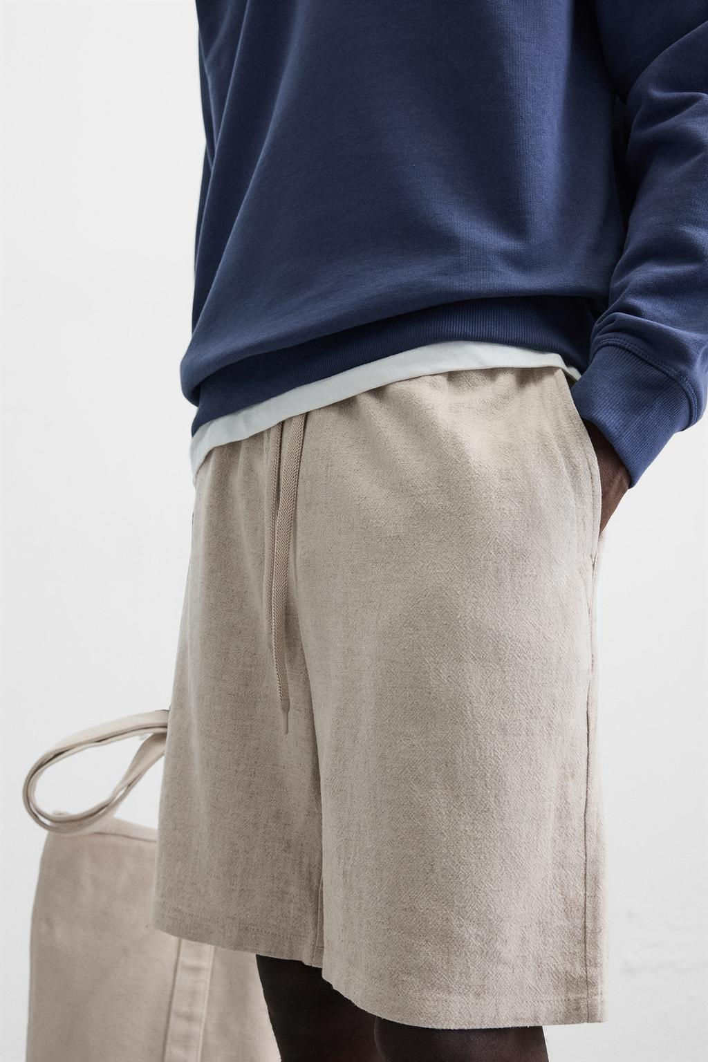 LINEN - VISCOSE BERMUDA SHORTS - Zara фото 6