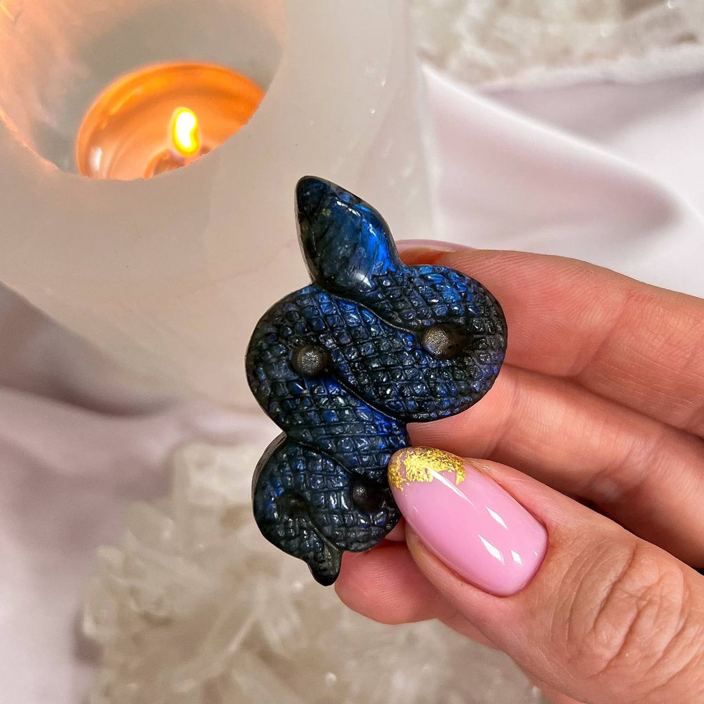 Фигурка резная Змея из Лабрадора - Радуга самоцветов фото 2