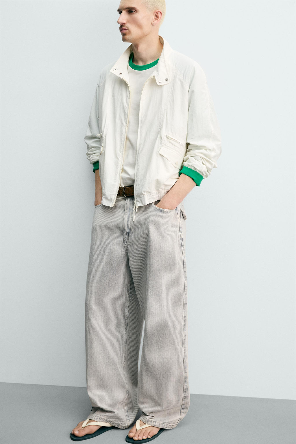 PANTAL?N RELAXED STRAIGHT FIT RAYAS / Rayas - Zara фото 6