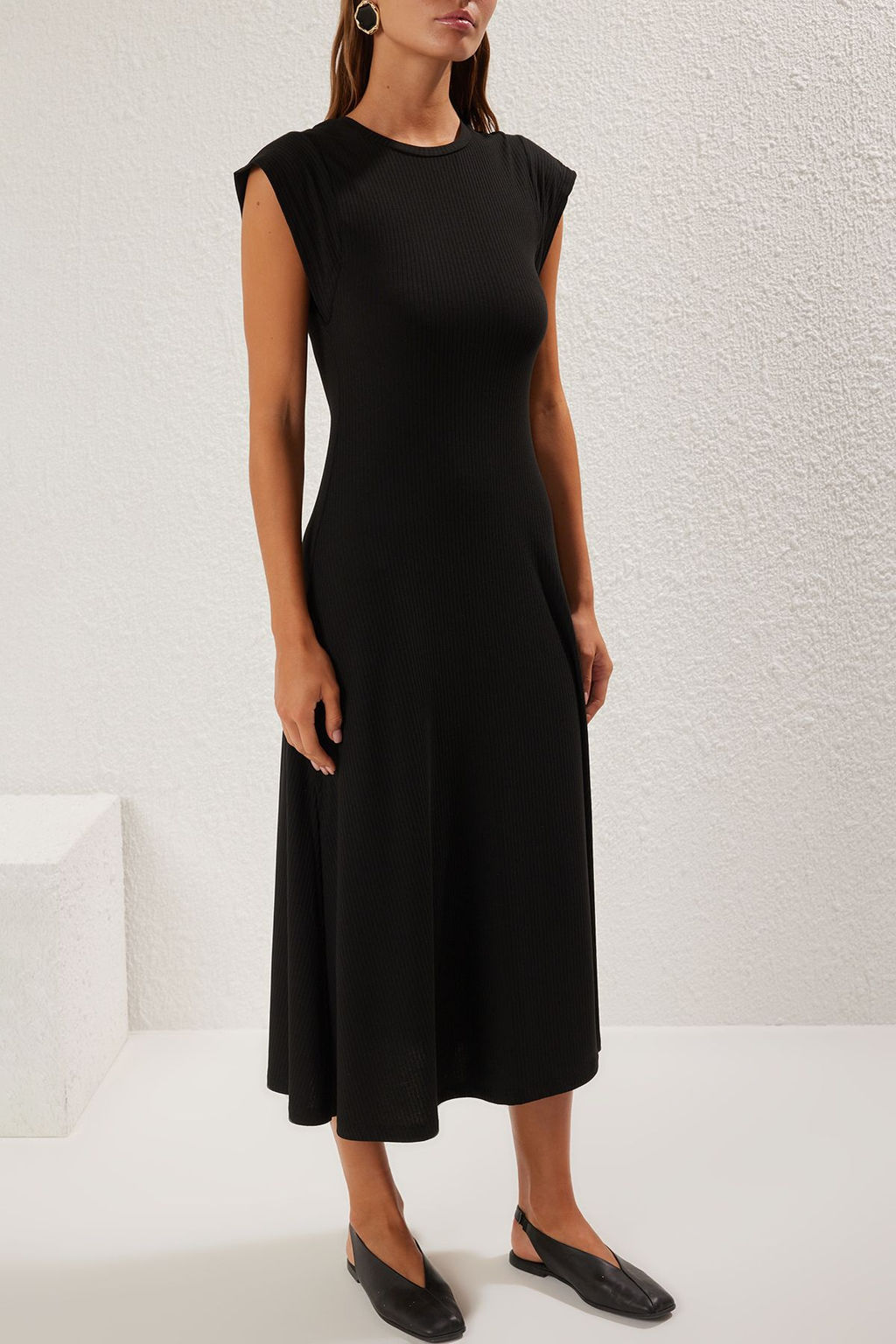 K?rm?z? Duz Y?rtmacl? Maxi Kaskorse A-line Ay Kol Orme Elbise TWOSS25EL00470 - Trendyolmilla фото 9