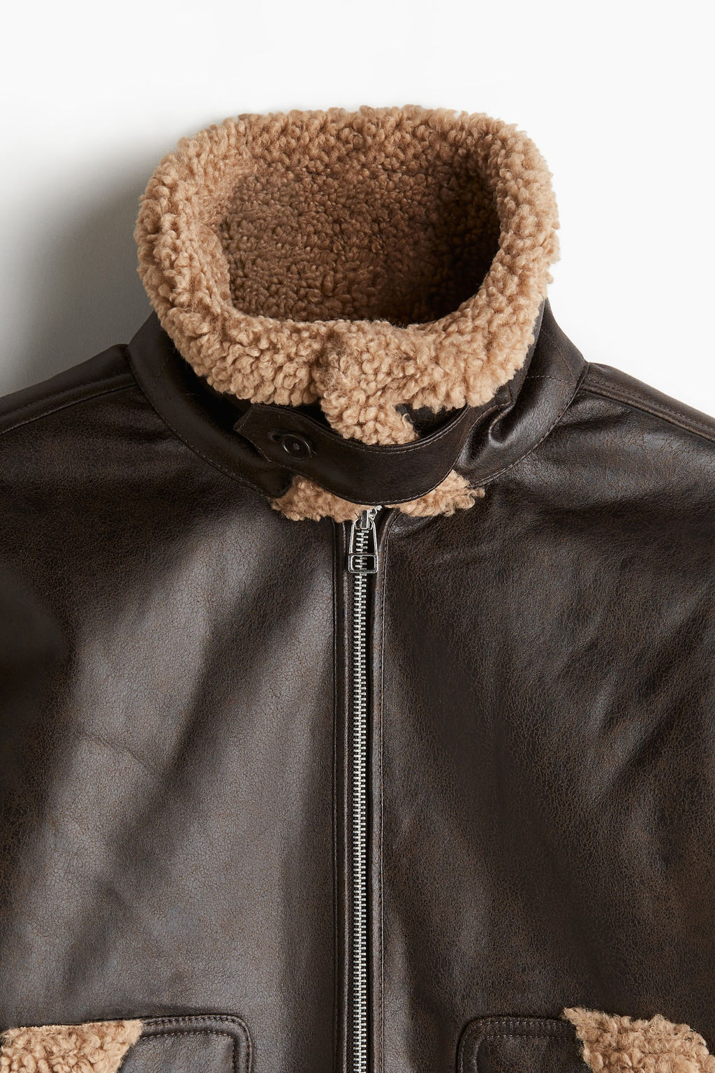 Cazadora con ribete de borreguito Regular Fit - H&m фото 7